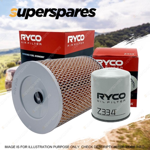 Ryco Oil Air Filter for Toyota Bundera LJ70 SWB 4cyl 2.4L 2LT 01/1990-1991