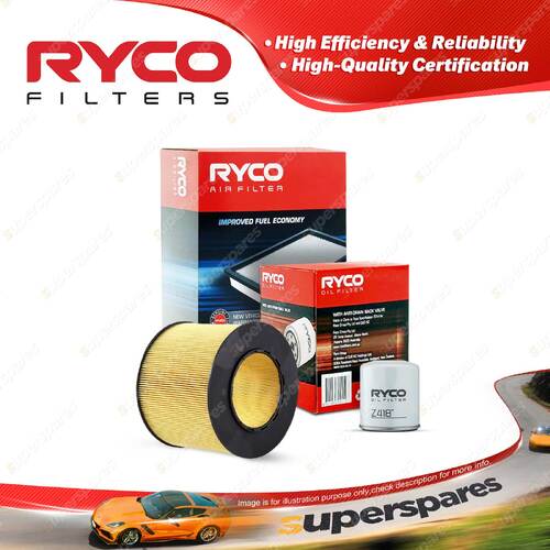 Ryco Oil Air Filter for Saab 9-5 2.0T 2.3T 3.0T 4cyl Petrol B235E B235EEM