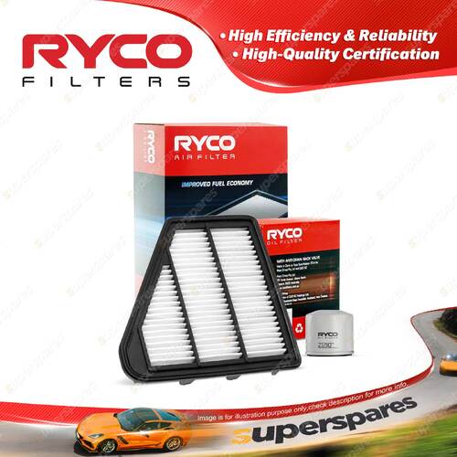 Ryco Oil Air Filter for Honda Civic 9th Gen 4cyl 1.6L N16A1 04/2013-On