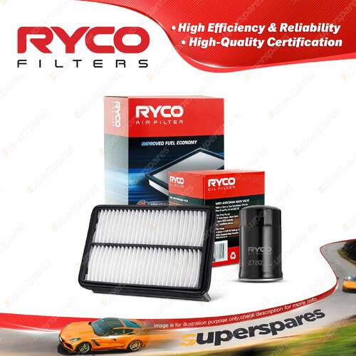 Ryco Oil Air Filter for Kia Sportage KM 4cyl 2L Turbo Diesel D4EA 08/2007-2010