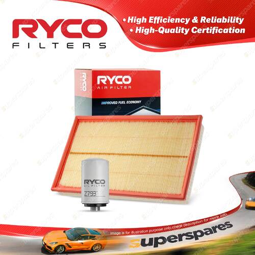 Ryco Oil Air Filter for Audi Tt 8J 2.0 TFSI Qt 4cyl 2L Petrol CDL 07/2008-2015