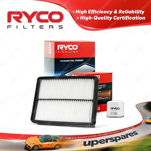 Ryco Oil Air Filter for Hyundai Santa Fe DM 4cyl 2.4L Petrol G4KJ 09/2012-On