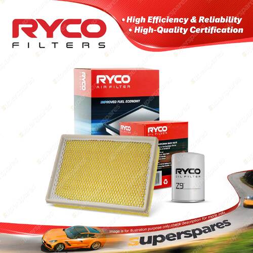 Ryco Oil Air Filter for Ford Bronco F100 302 V8 4.9L 5L Petrol W 1985-1987