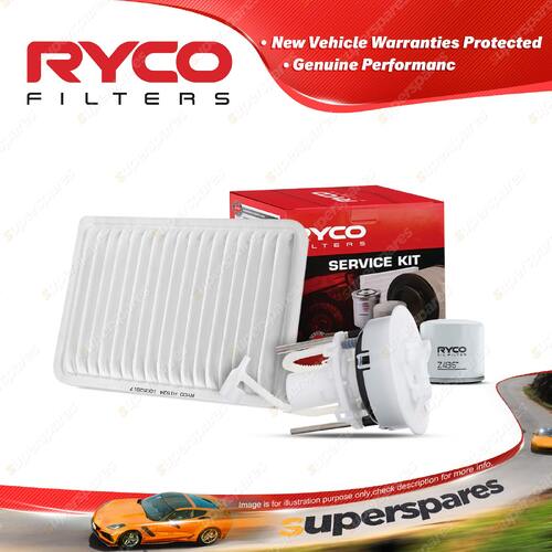 Ryco Oil Air Fuel Filter Service Kit for Mazda Mazda 2 DE 09/2007-11/2014