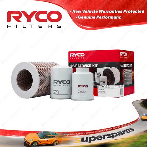 Ryco Oil Air Fuel Filter Service Kit for Toyota 4 Runner LN130 LN61 Bundera LJ70