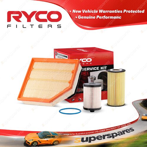 Ryco Oil Air Fuel Filter Service Kit for Volvo Xc90 CZ71 D5 10/2006-07/2011