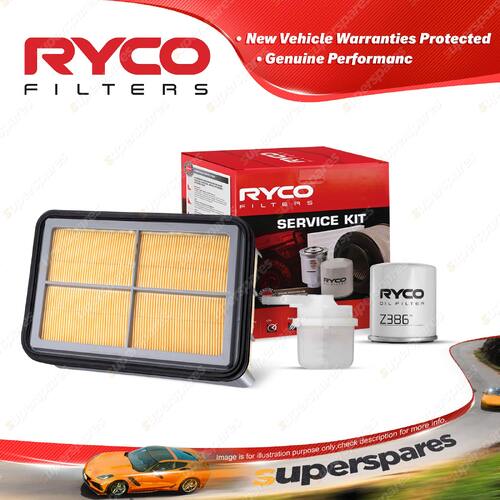 Ryco Oil Air Fuel Filter Service Kit for Holden Apollo JK 4cyl 2L Petrol