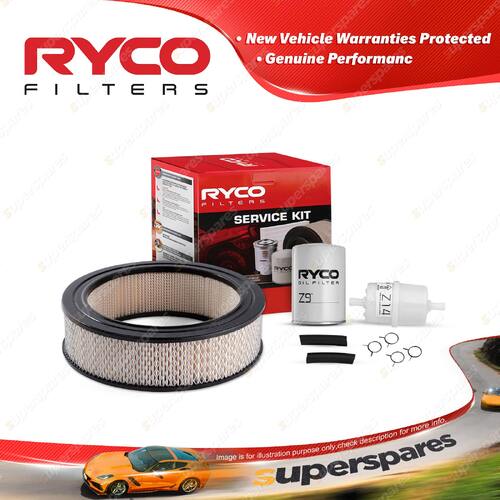 Ryco Oil Air Fuel Filter Service Kit for Chrysler Valiant VG 245Hemi2 1970-1971