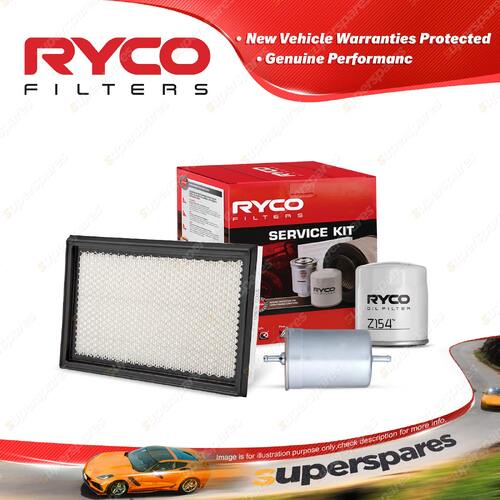 Ryco Oil Air Fuel Filter Service Kit for Holden Calais VN 08/1988-09/1991