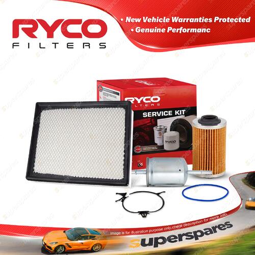 Ryco Oil Air Fuel Filter Service Kit for Holden Statesman WL AlloyT190 08/04-06