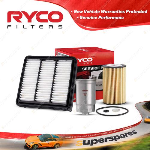 Ryco Oil Air Fuel Filter Service Kit for Hyundai I30 FD 02/2008-04/2012