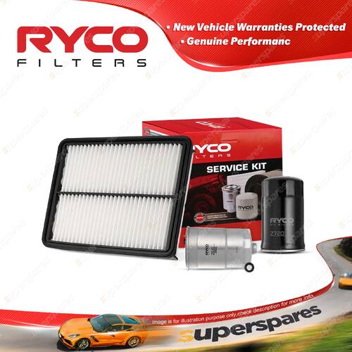 Ryco Oil Air Fuel Filter Service Kit for Hyundai Santa Fe CM 11/2009-08/2012