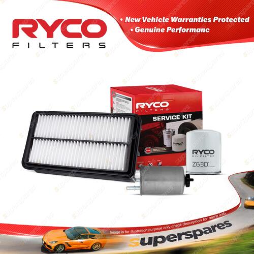 Ryco Oil Air Fuel Filter Service Kit for Kia Grand Carnival VQ 03/2009-On