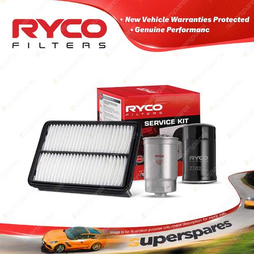 Ryco Oil Air Fuel Filter Service Kit for Kia Sportage KM 08/2007-06/2010