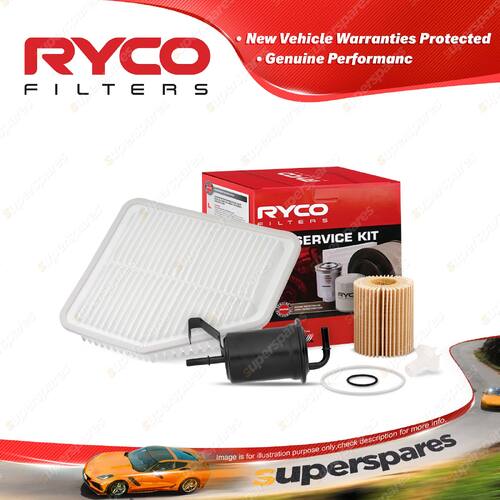 Ryco Oil Air Fuel Filter Service Kit for Lexus Gs300 GRS190R 03/2005-04/2012