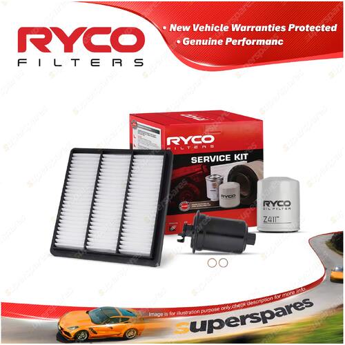 Ryco Oil Air Fuel Filter Service Kit for Mitsubishi Triton MK 10/1996-12/2006