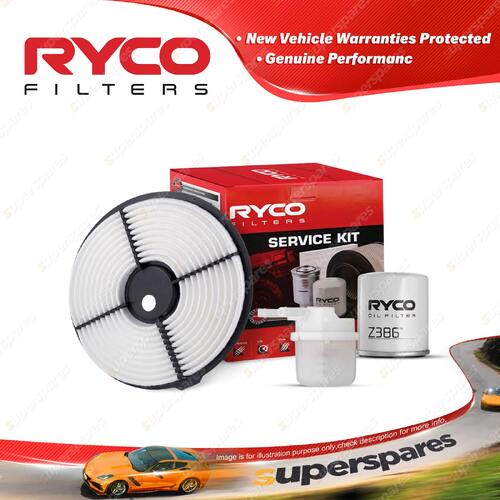 Ryco Oil Air Fuel Filter Service Kit for Toyota Corolla AE95R 09/1990-1994