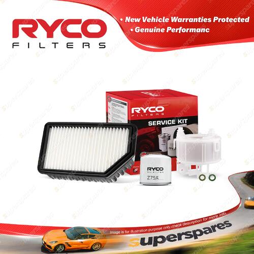 Ryco Oil Air Fuel Filter Service Kit for Kia Rio UB 4cyl 1.4L 1.6L Petrol G4FD