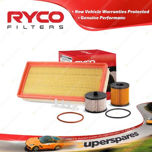 Ryco Oil Air Fuel Filter Service Kit for Peugeot 407 ST HDI Engine DW10BTE