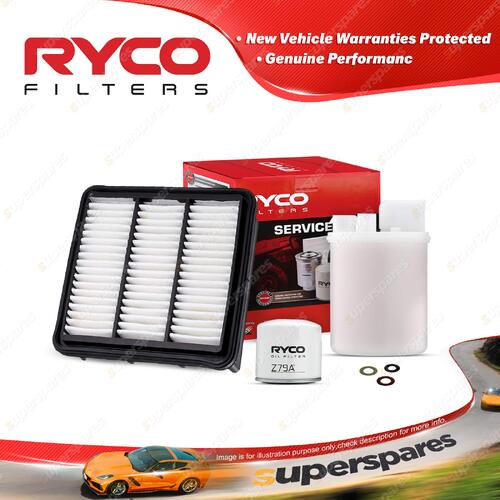 Ryco Oil Air Fuel Filter Service Kit for Kia Cerato TD 4cyl 2L Petrol