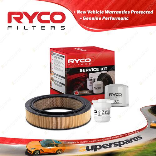 Ryco Oil Air Fuel Filter Service Kit for Mazda B2600 Bravo UFY0M 4cyl 2.6L