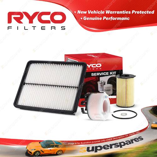 Ryco Oil Air Fuel Filter Service Kit for Kia Sorento XM V6 3.5L Petrol