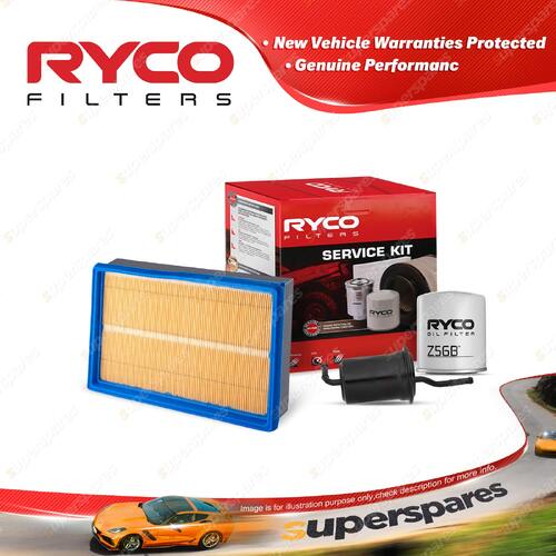 Ryco Oil Air Fuel Filter Service Kit for Mazda 626 GD 4cyl 2.2L Petrol