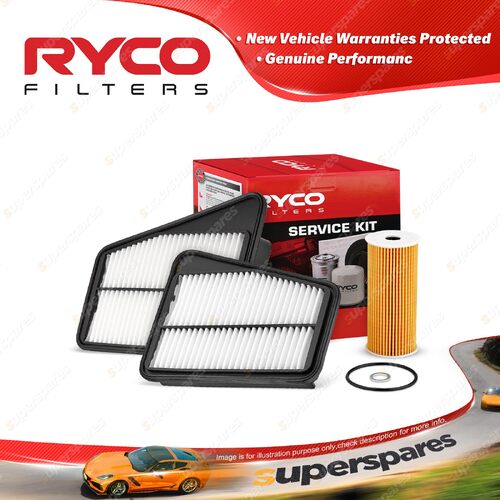 Ryco Oil Air Filter Service Kit for Kia Stinger CK 3.3 T-GDi 6Cyl G6DP Petrol