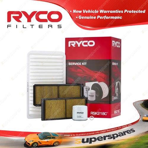 Ryco 4WD Filter Service Kit for Mazda Mazda 2 DE Series Petrol ZY 14 09/07-10/14