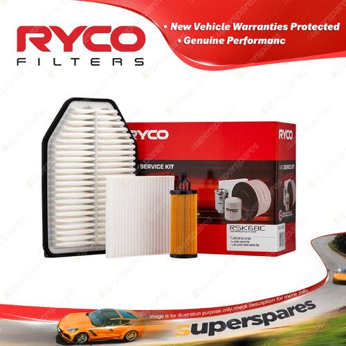 Ryco Filter Service Kit for Jeep Wrangler JK Series ERB Engine 01/2013-04/2018