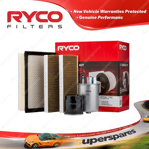 Ryco Filter Service Kit for Nissan Navara D40 Series V9X Engine 01/2011-10/2015