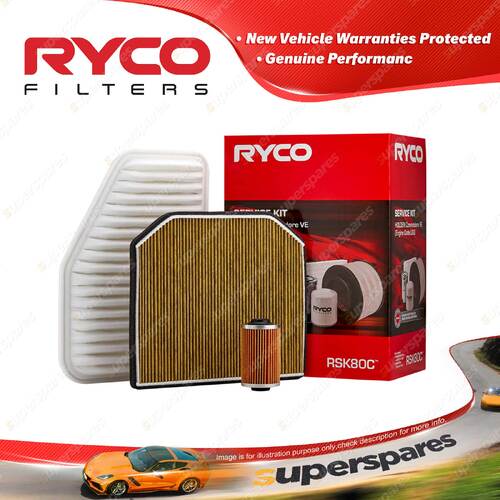 Ryco Filter Service Kit for Holden Commodore VE LE0 Engine 08/2006-04/2013