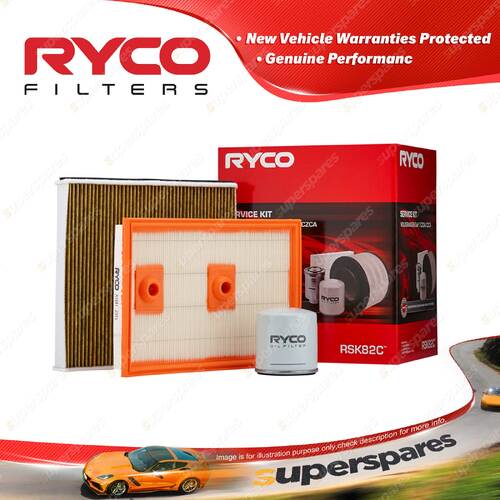 Ryco Oil Cabin Air Filter Service Kit for Volkswagen Golf CZDA CZCA RSK82C