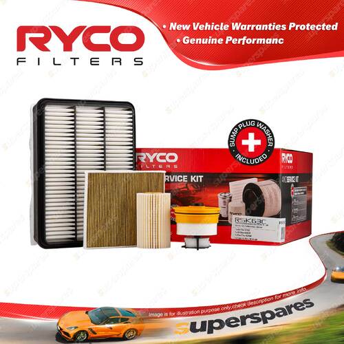 Ryco Service Kit for Toyota Land Cruiser VDJ 76 78 79 1VD-FTV 03/2007 - On