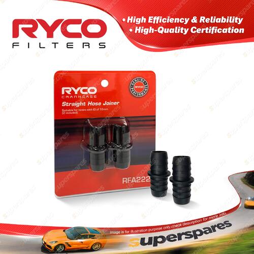 2 x Ryco Straight Hose Joiners Suitable for PCV Hoses with ID of 16mm - RFA222