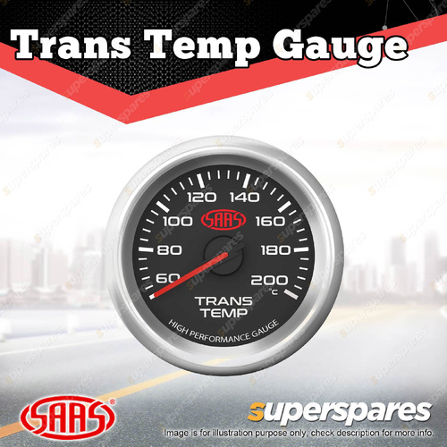 SAAS Electronic Transmission Temp Gauge 52mm Black Muscle Series 3