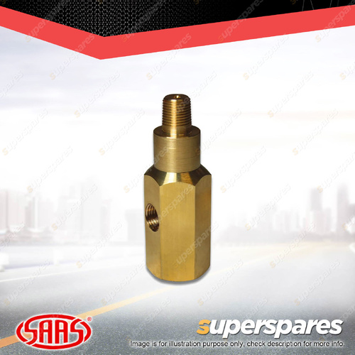 SAAS Gauge T-Piece Sender Brass Adaptor 1/8-27 NPT Gauge Accessories