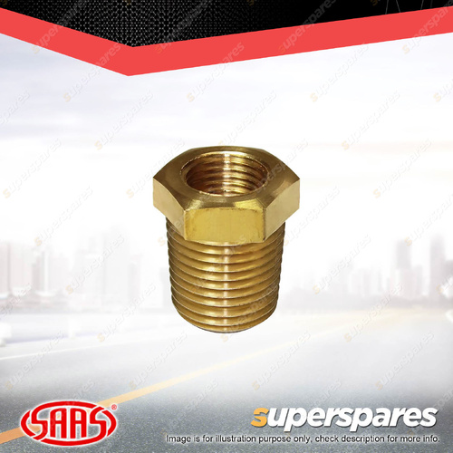 SAAS Gauge Bush Adaptor 1/4-18 NPT Male to 1/8-27 NPT Female Gauge Accessories