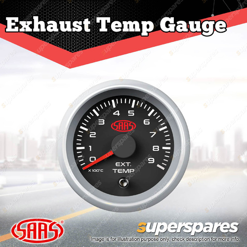 SAAS Electronic Exhaust Temp Gauge 52mm Muscle Series 2 Black 4 Color LED