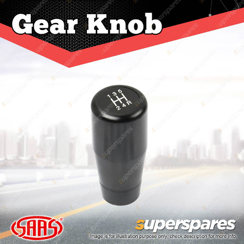 SAAS Billet Car Gear Stick Shift Knob - Black Aluminium Finish Customisable