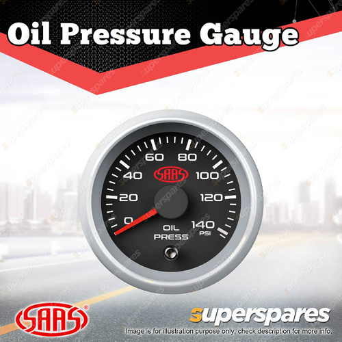 SAAS Electronic Oil Pressure Gauge 0-140psi Muscle Series II 52mm Black