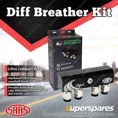 SAAS Diff Breather Kit 4 Port for Toyota Land Cruiser Hilux RAV 4 4 Runner 4WD