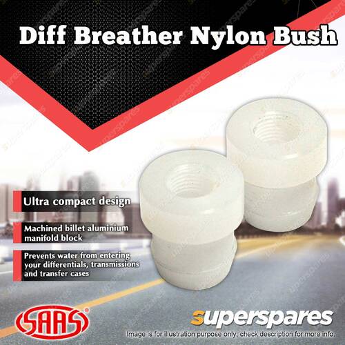 Pair SAAS Diff Breather Nylon Bush for Mitsubishi Triton MN MQ Pajero Sport