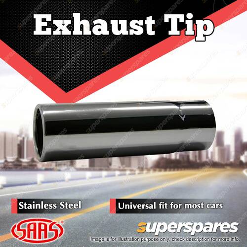 SAAS Stainless Steel Exhaust Tip ID 38mm Outlet ID 41mm Length 200mm