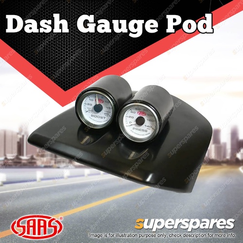 SAAS Dash Gauge Pod for Ford Falcon FG MKII FGX Black 2 x 52mm 2011-2016