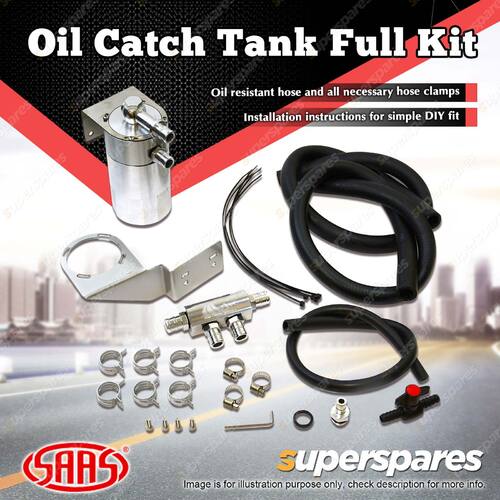 SAAS Oil Catch Tank Full Kit for Holden Colorado RG II 2.8L Polished Aluminium