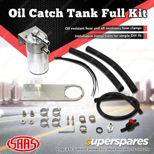 SAAS Oil Catch Tank Full Kit for Toyota Landcruiser 79 Ser 09 Polished Aluminium