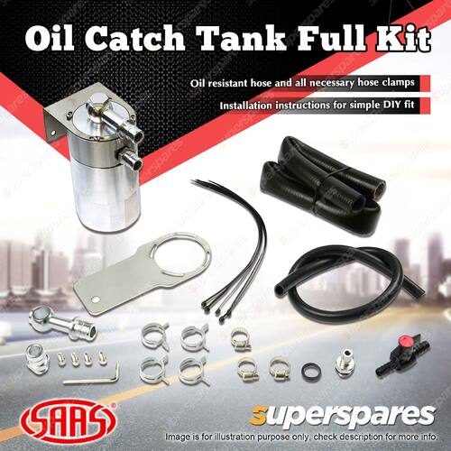 SAAS Oil Catch Tank Full Kit for Volkswagen Amarok 2.0L 2011 Polished Aluminium