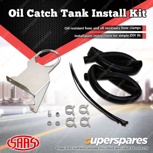 SAAS Oil Catchtank Install Kit for Mitsubishi Triton ML MN 2.5L 2006 - 2015