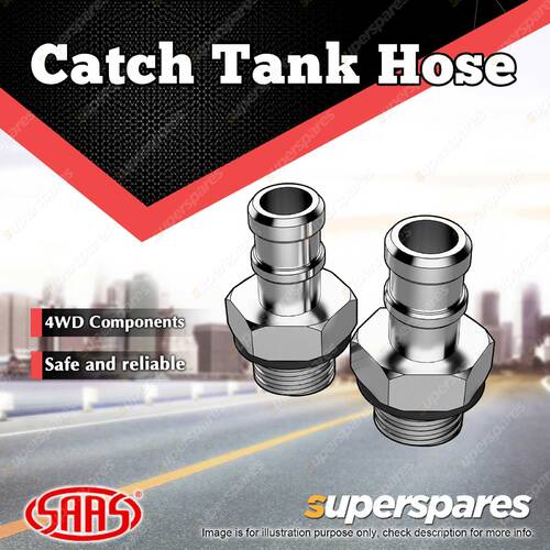 Pair SAAS Catch Tank Hose Fitting 12mm 1/2 Premium Quality Brand New